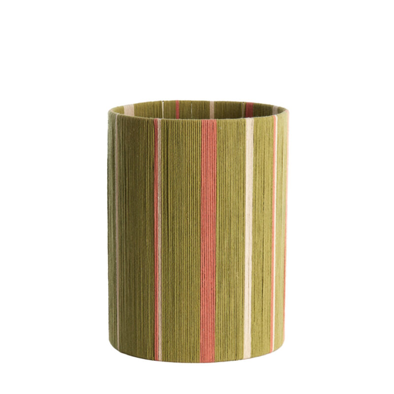 Pantalla de lámpara a rayas verde-rosa Light & Living Medan - Ø 30 cm