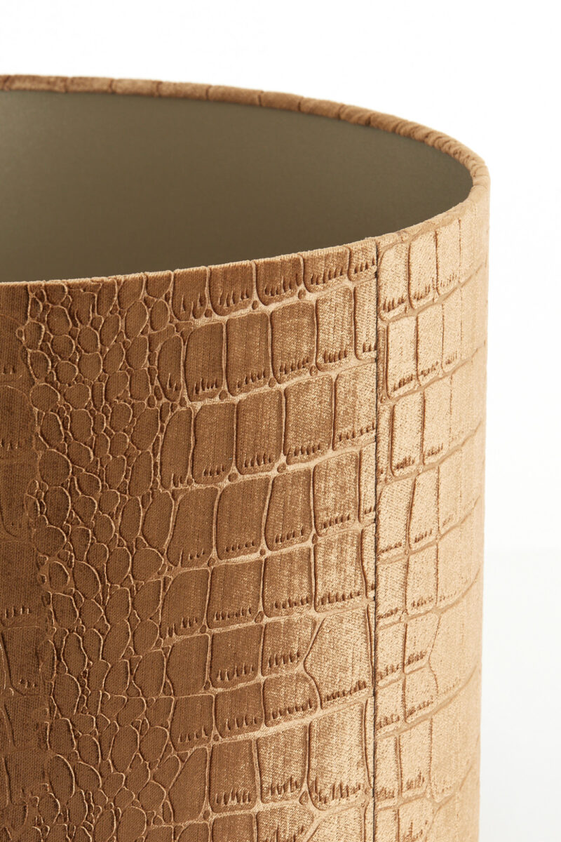pantalla de lámpara de impresión de cocodrilo marrón Light & Living Praya - Ø 40 cm - Imagen 7