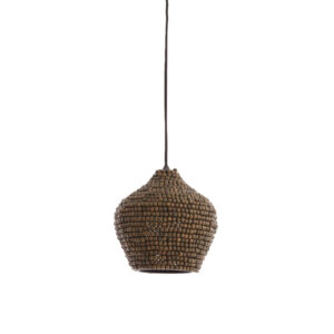Lámpara natural con cuentas de madera colgantes Light & Living Kalenga - Ø 21 cm