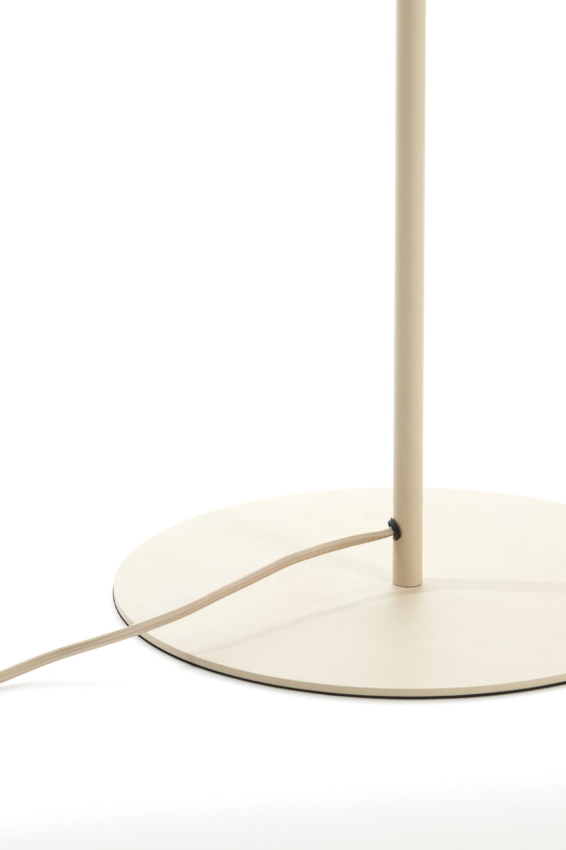 Lámpara de pie cilíndrica de tela beige estilo japandi Light & Living Fringe - H. 165 cm - Imagen 5
