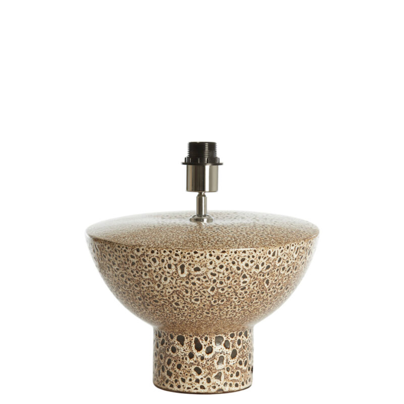 Base de lámpara de cerámica con textura única Light & Living Yasur - H. 22 cm