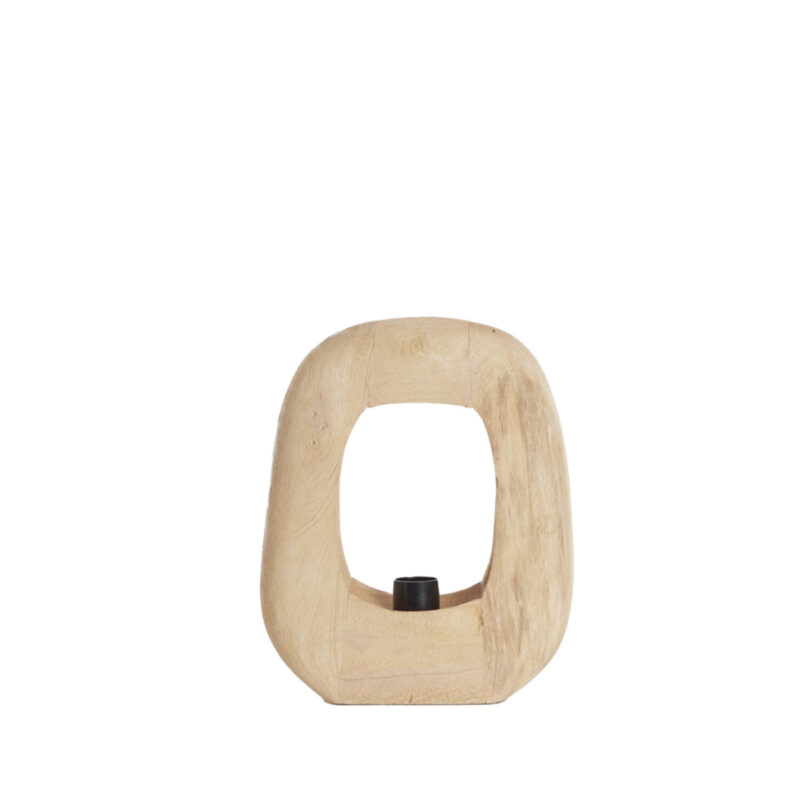 Base de lámpara de madera en forma ovalada Light & Living Kelafo - H. 30 cm