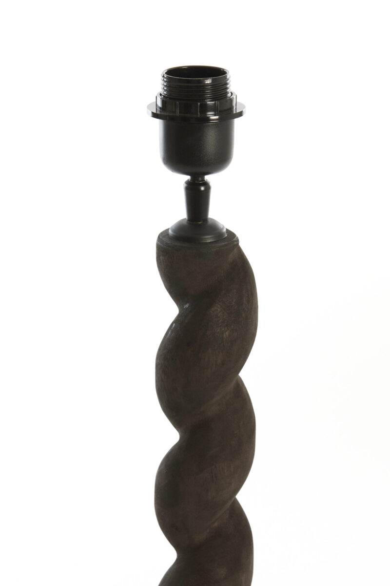 Base de lámpara negra retorcida Light & Living Nanno - H. 45 cm - Imagen 3