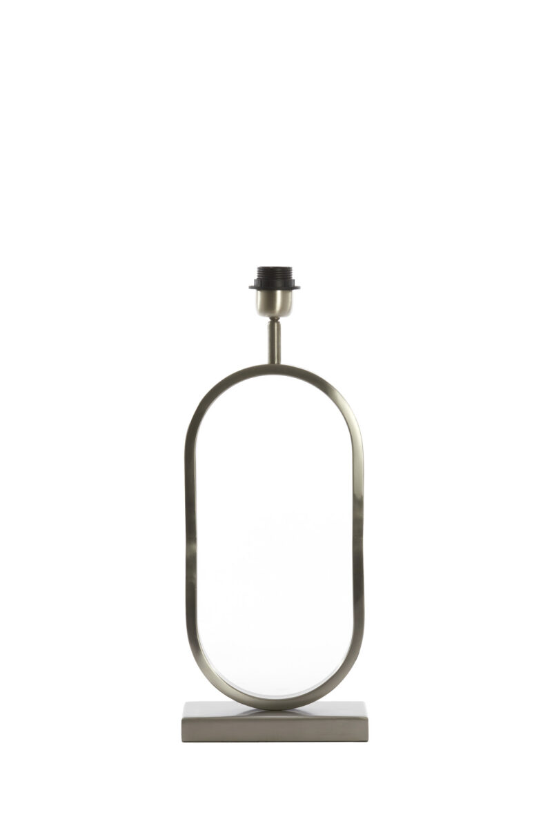 Base de lámpara ovalada de plata Light & Living Jamiri - H. 45 cm - Imagen 2