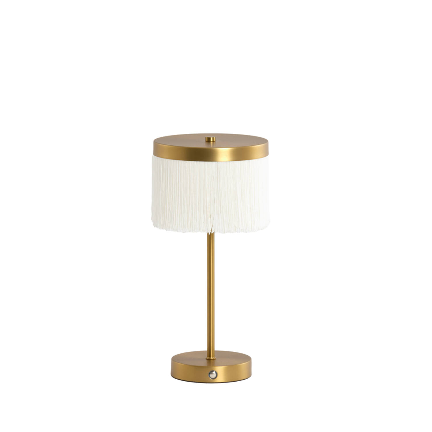 Lámpara de mesa dorada con flecos Light & Living Diny - H. 35 cm