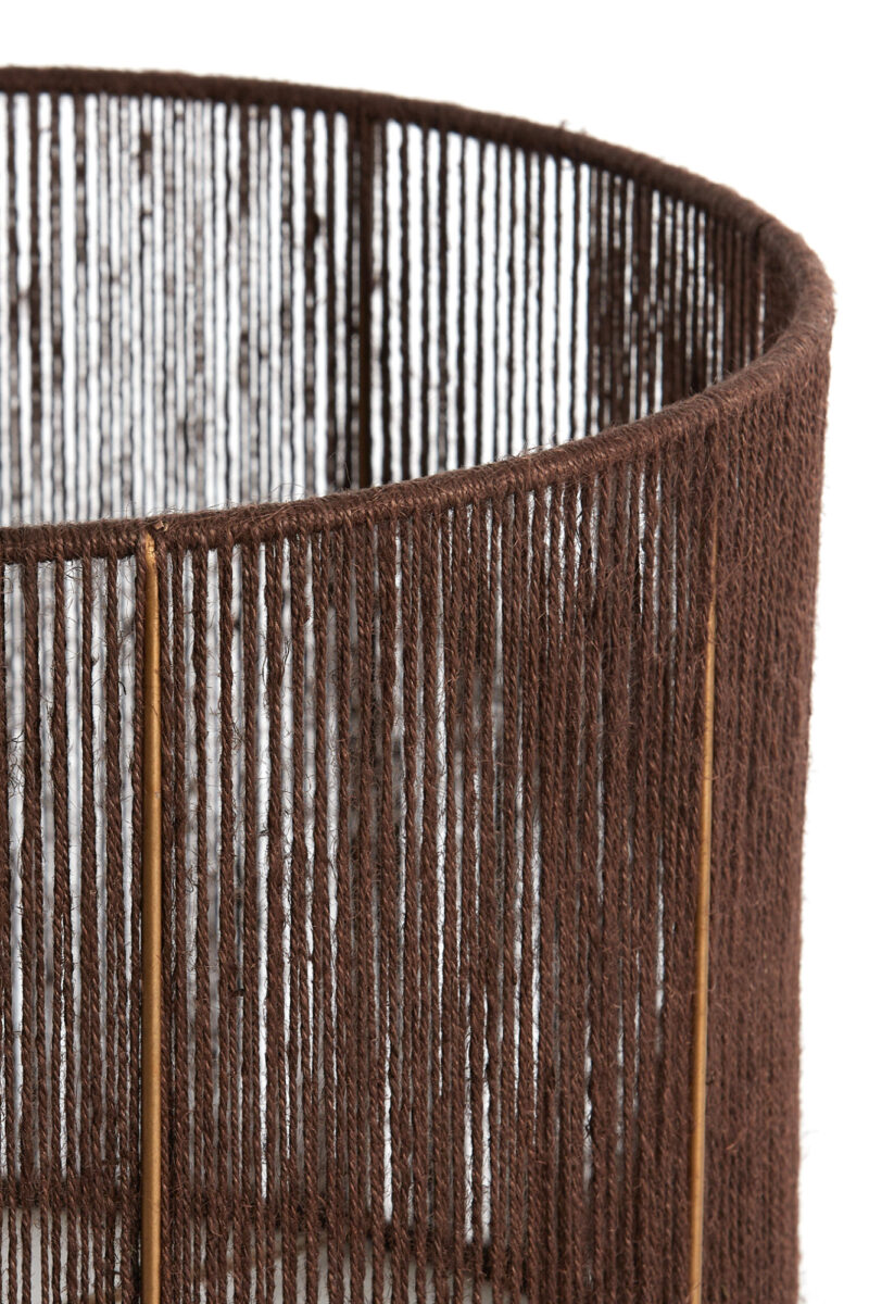 Lámpara de hilo marrón en forma cilíndrica Light & Living Tossa - Ø 30 cm - Imagen 3
