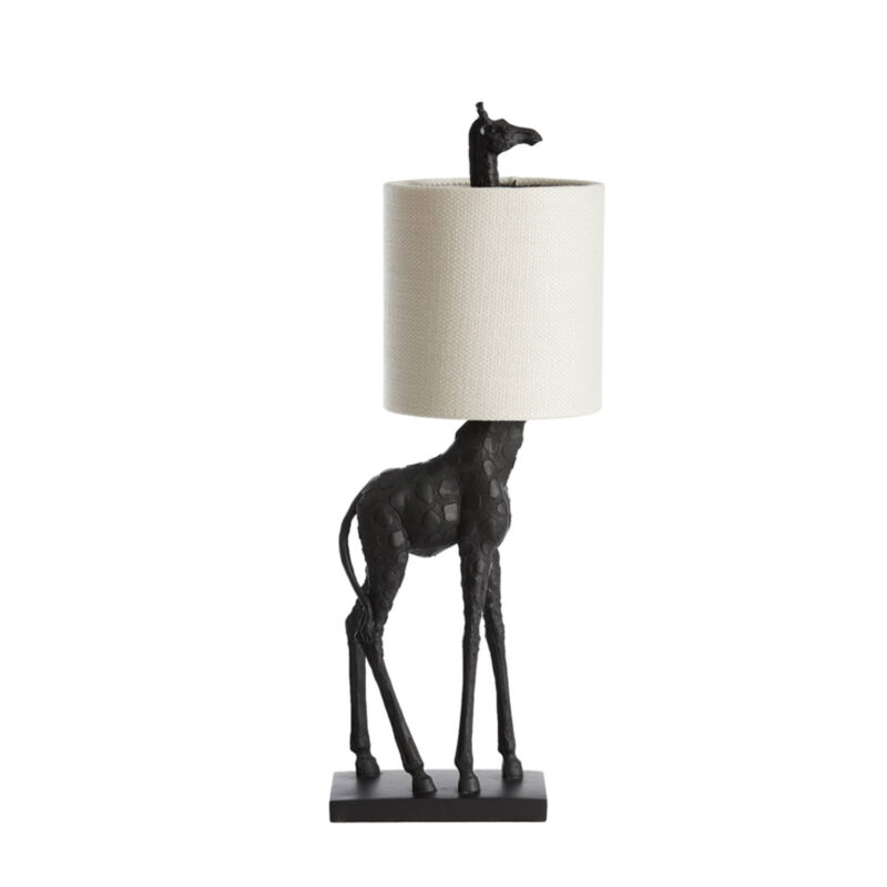 Lámpara jirafa con pantalla blanca Light & Living Giraffe – H. 68 cm