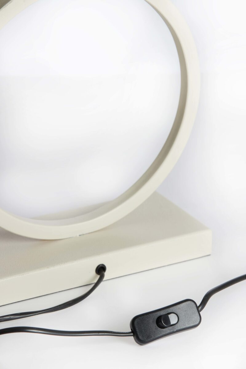 Base de lámpara beige moderna con forma circular Light & Living Liva - Imagen 7