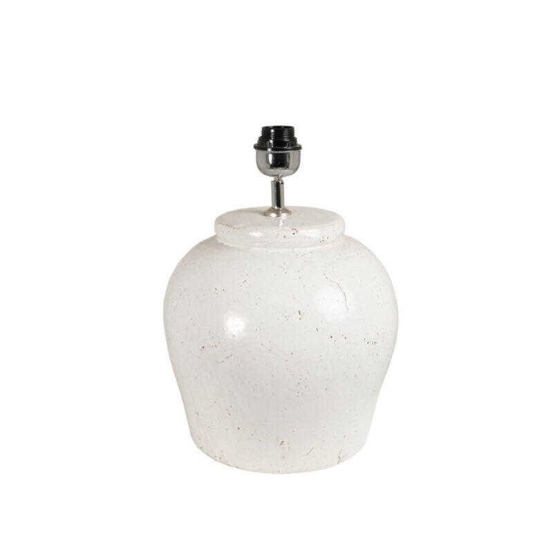 Base de lámpara blanca en forma de bola Light & Living Etna - H. 40 cm