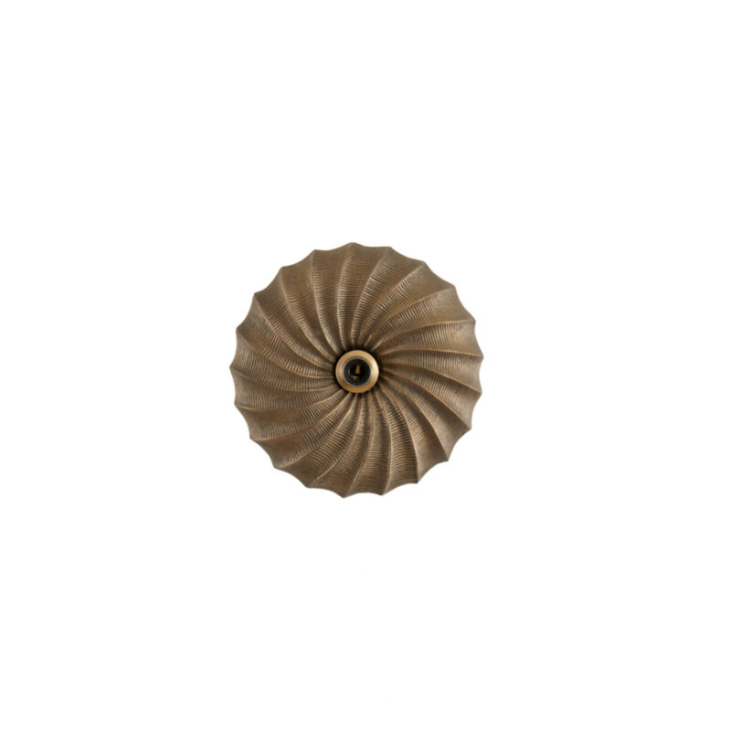 Pantalla ondulada color bronce Light & Living Bapato – H. 39 cm