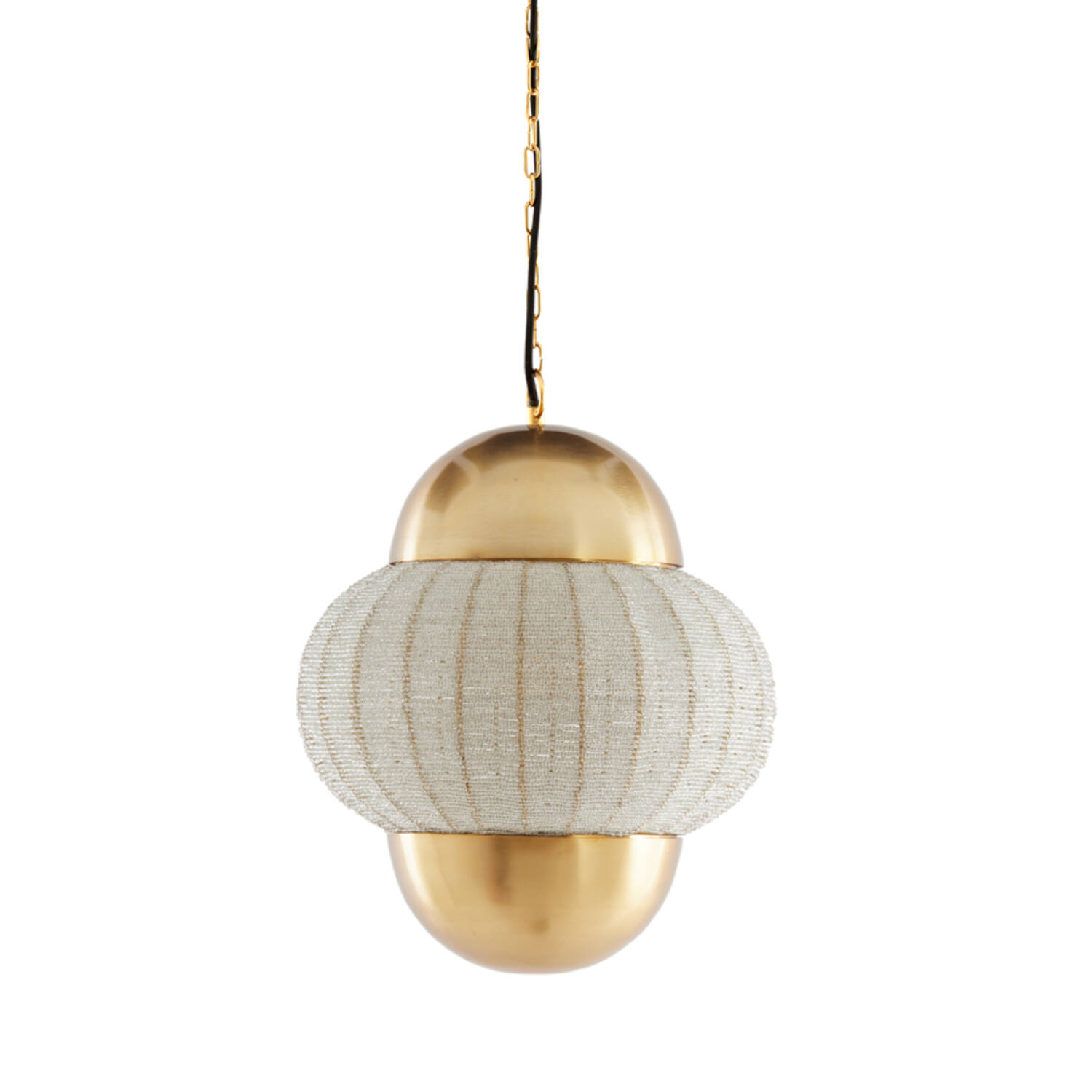 Lámpara dorada con pantalla textil Light & Living Cetara - Ø 33 cm