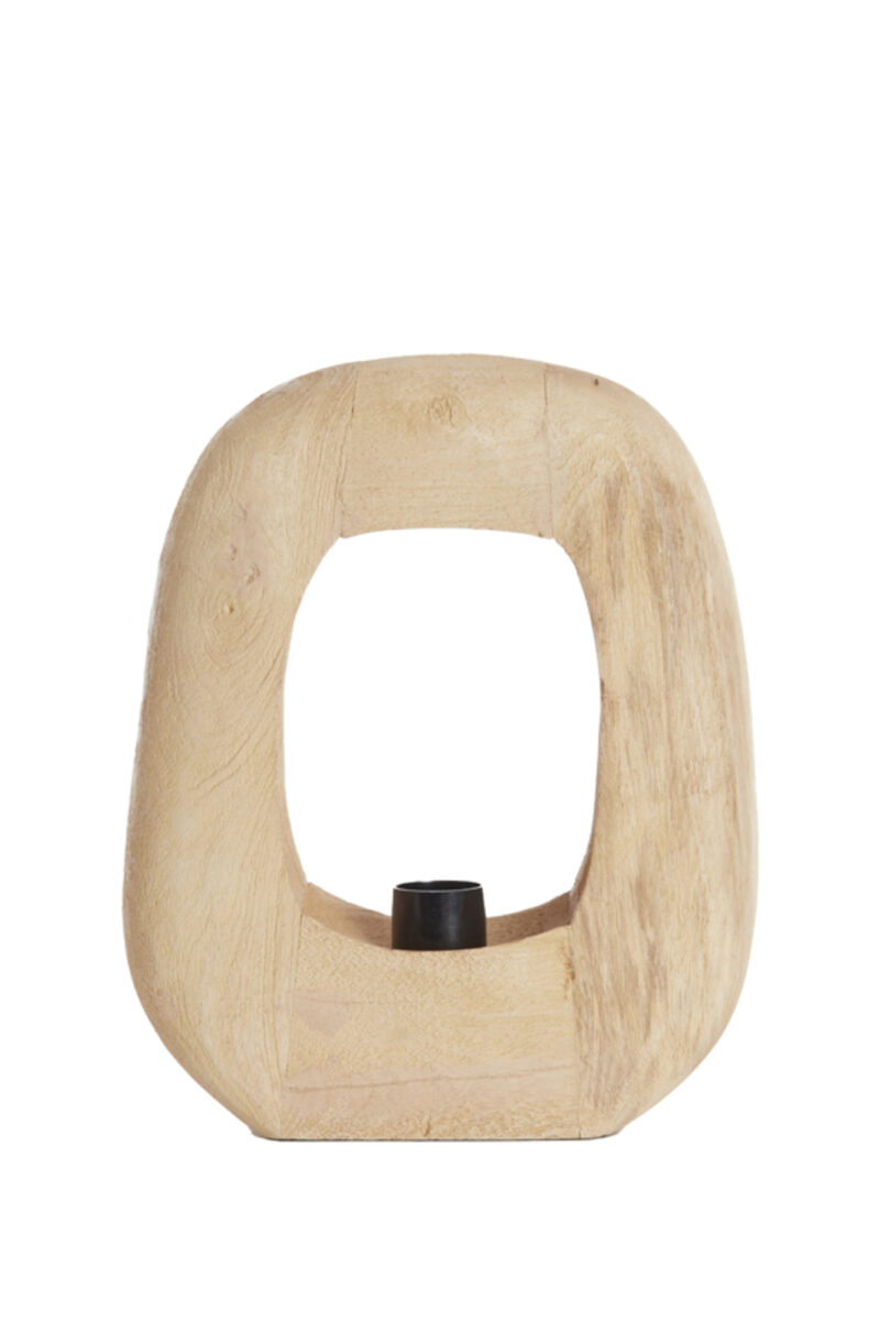 Base de lámpara de madera ovalada Light & Living Kelafo - H. 40 cm - Imagen 2