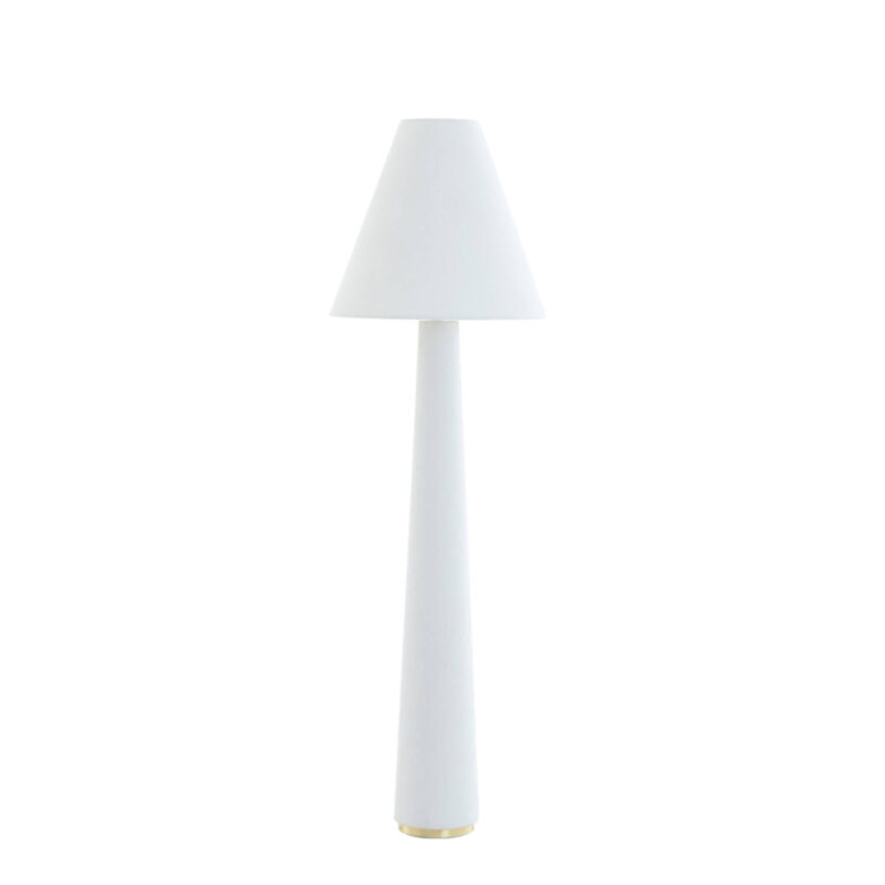 Lámpara de pie cónica blanca estilo escandinavo Light & Living Devia - H. 168 cm