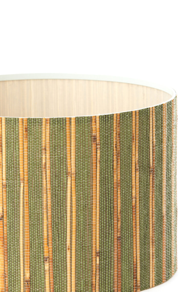 Pantalla de lámpara de rayas verdes en forma de cilindro Light & Living Simno - Ø 30 cm - Imagen 3