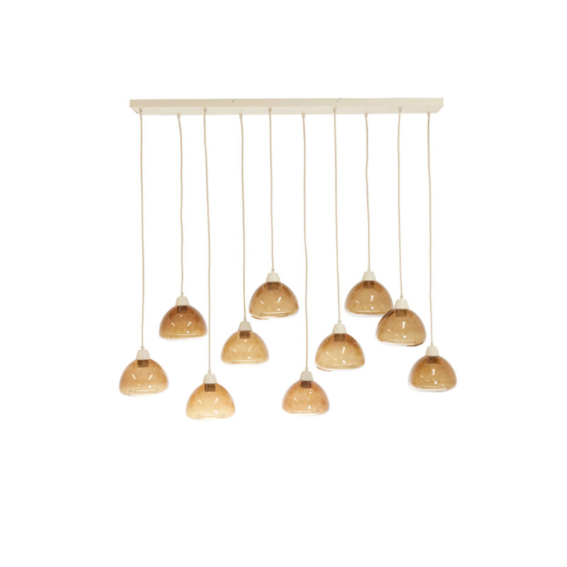 Lámpara dorada con cúpulas de vidrio Light & Living Bisho – An. 120 cm