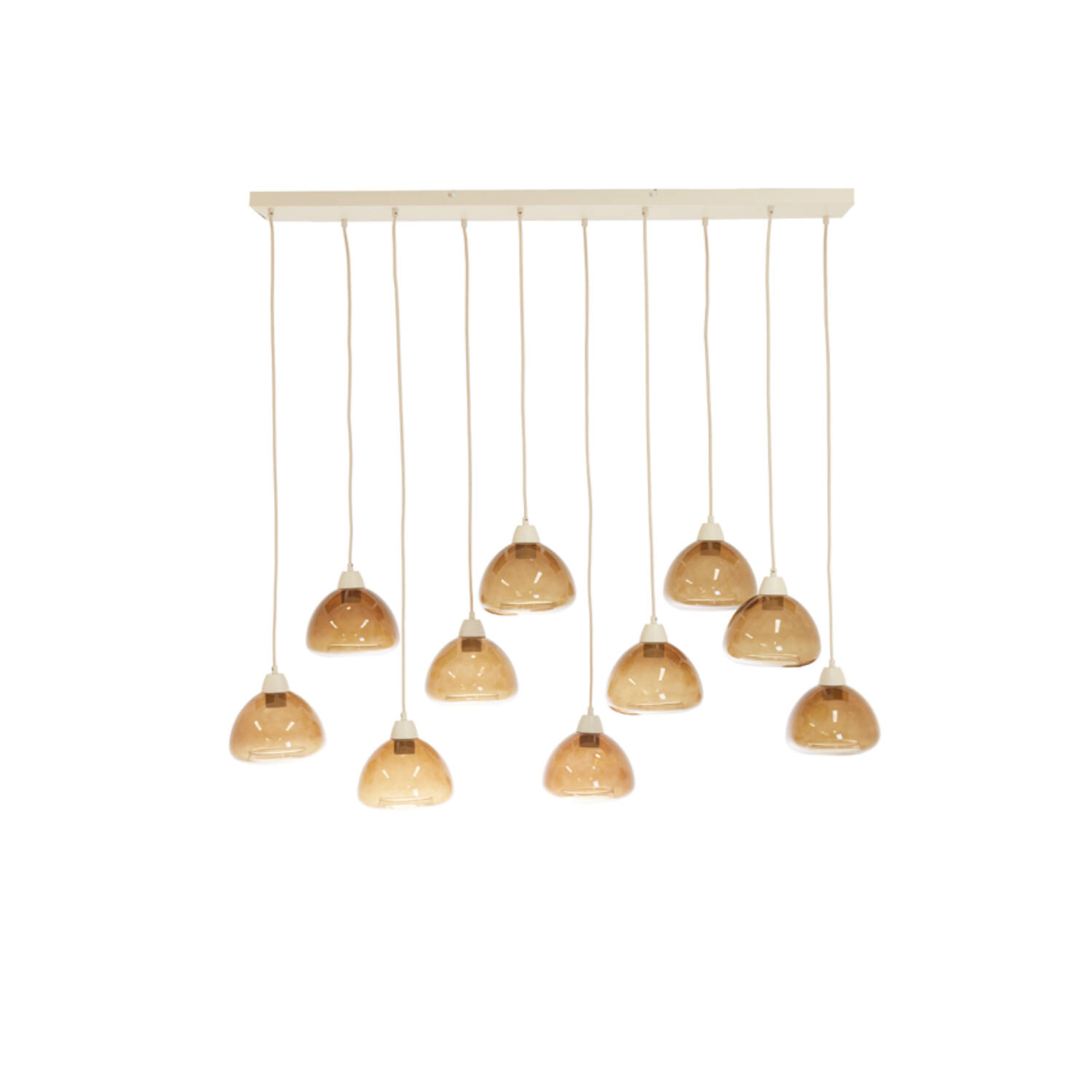 Lámpara dorada con cúpulas de vidrio Light & Living Bisho – An. 120 cm