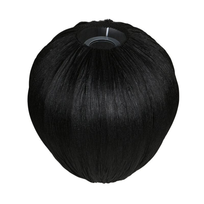 Pantalla de gota negra de tela acanalada Mexlite – Ø 25 cm