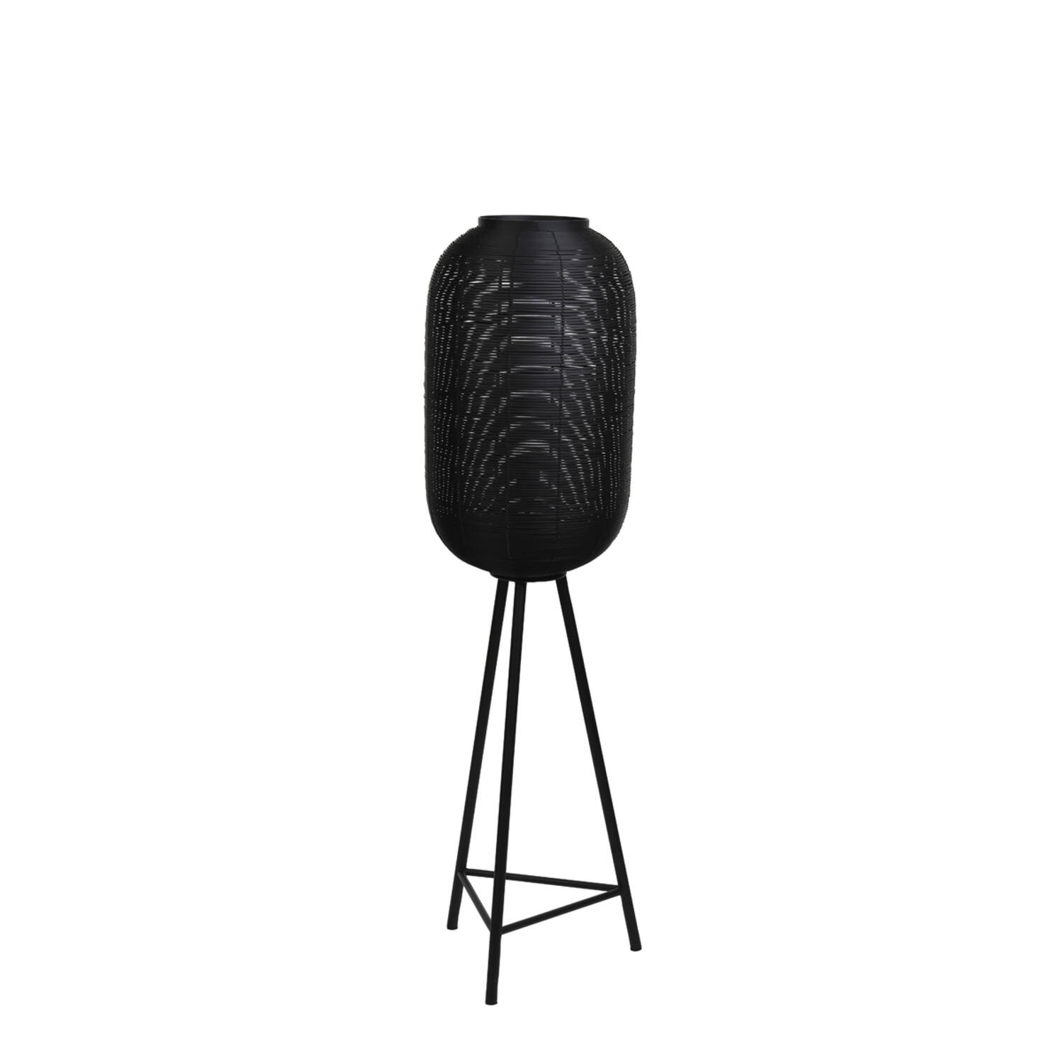 Lámpara de pie negra con base Light & Living Tomek – H. 136 cm