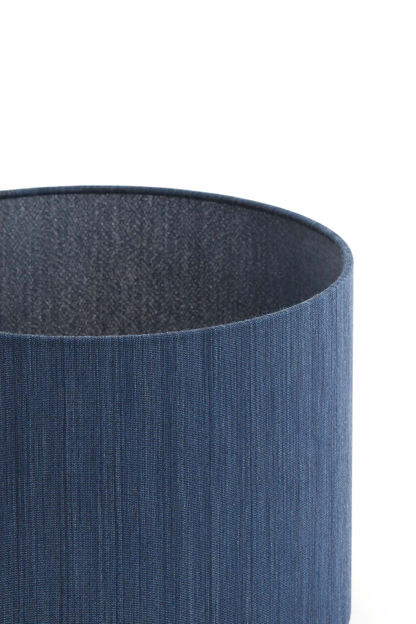 Pantalla de lámpara en forma cilíndrica de tela azul Light & Living Harper - Imagen 3