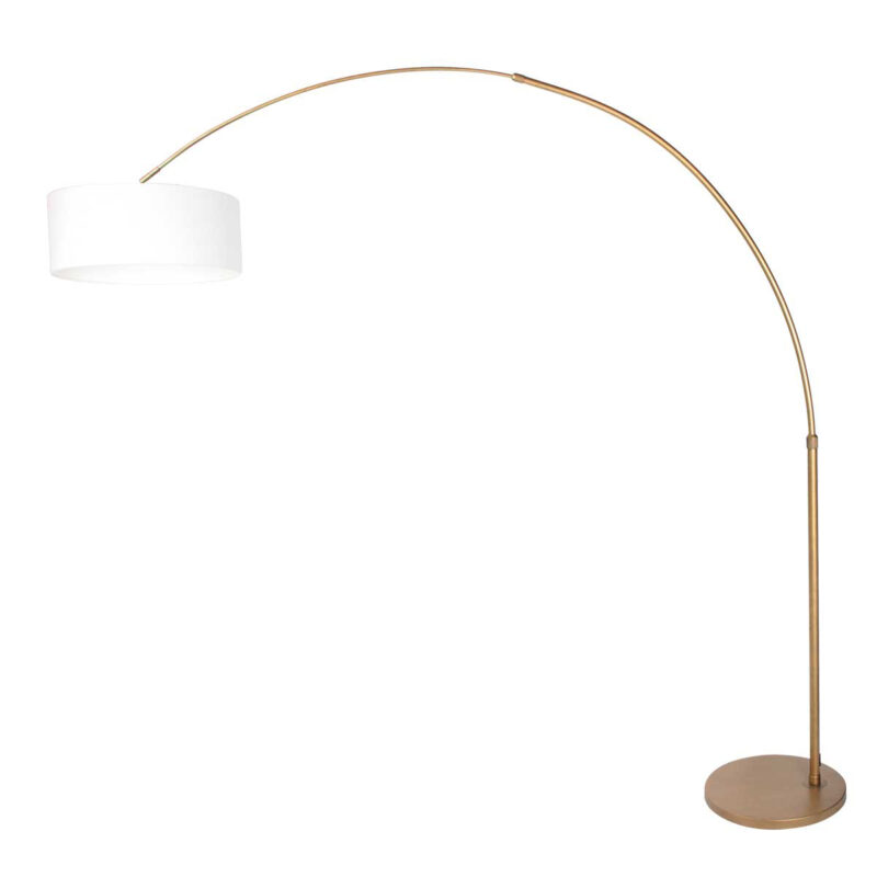 Lámpara bronce con pantalla de tela blanca Steinhauer Sparkled Light - Imagen 2