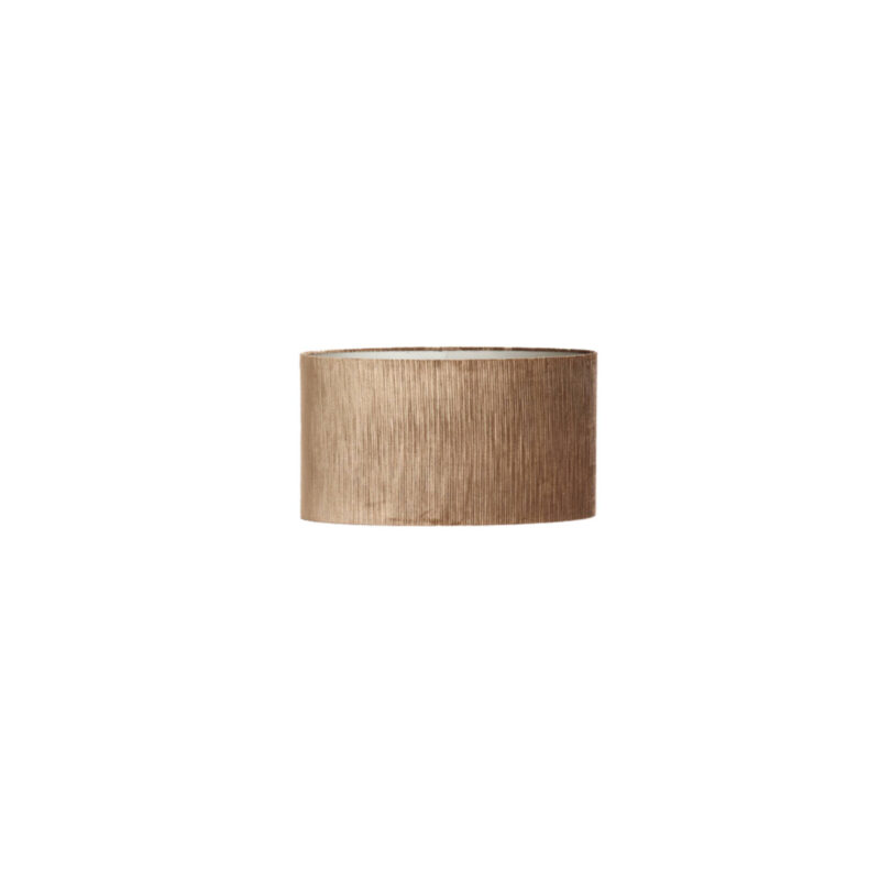 Pantalla de lámpara cilíndrica dorada para ambiente Light & Living Flair - H. 25 cm