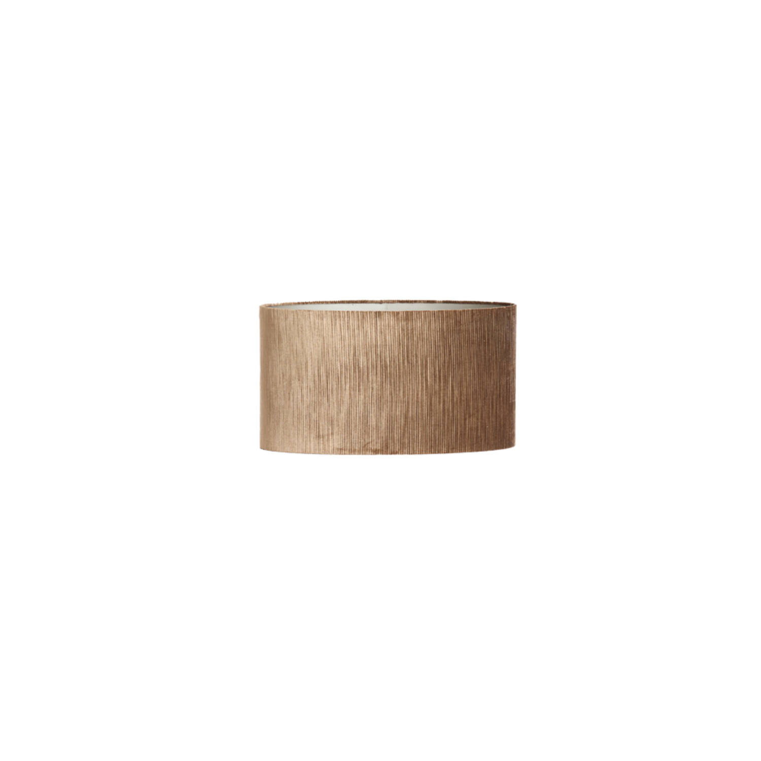 Pantalla de lámpara cilíndrica dorada para ambiente Light & Living Flair - H. 25 cm