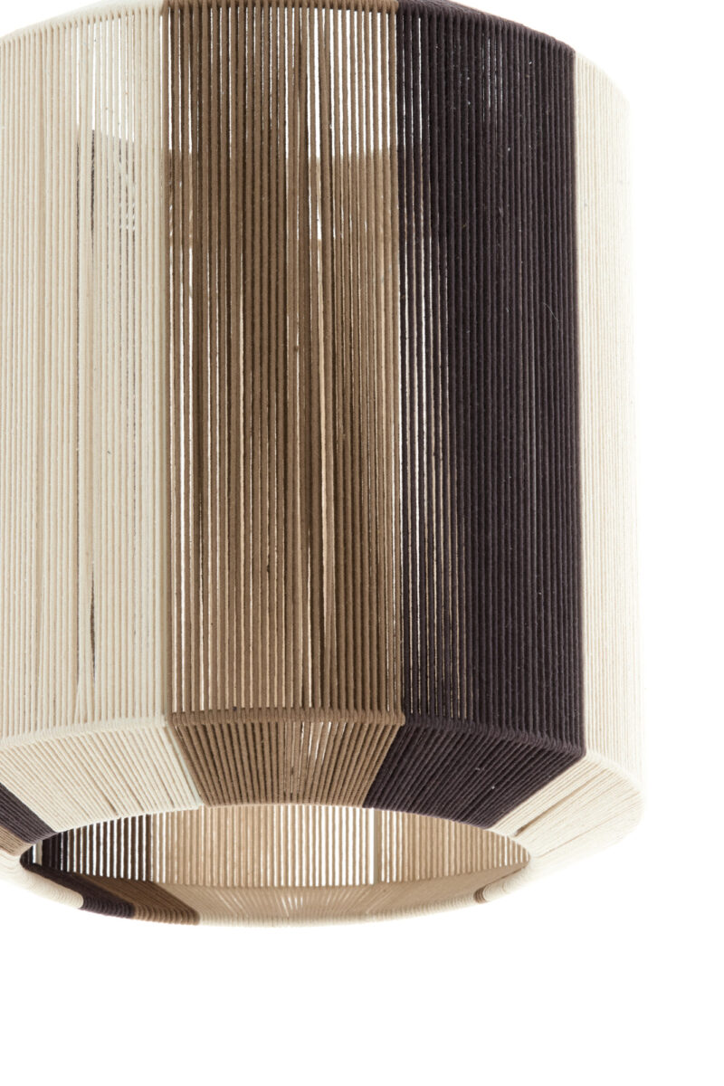 Lámpara colgante de tela marrón con rayas Light & Living Kozana - Ø 48 cm - Imagen 4