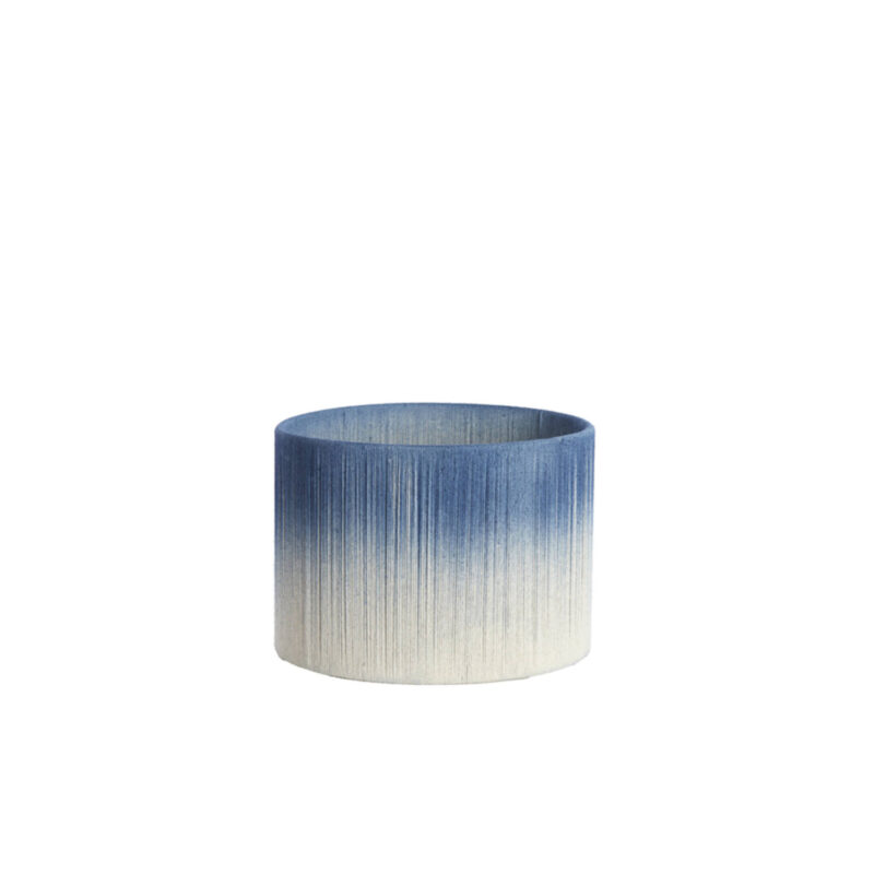 Pantalla de lámpara de ombre azul en forma de cilindro Light & Living Tossa - Ø 25 cm