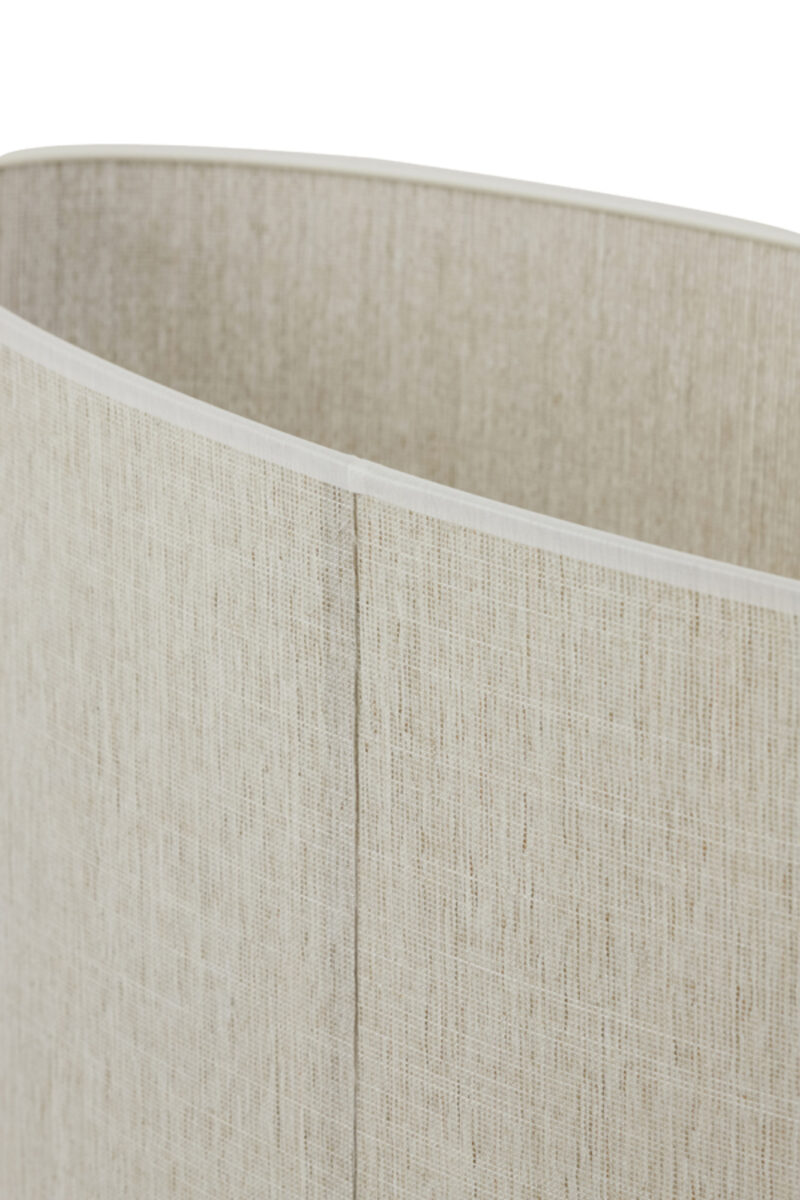 Pantalla de lámpara beige en forma cilíndrica de tela Light & Living Breska - H. 38 cm - Imagen 7