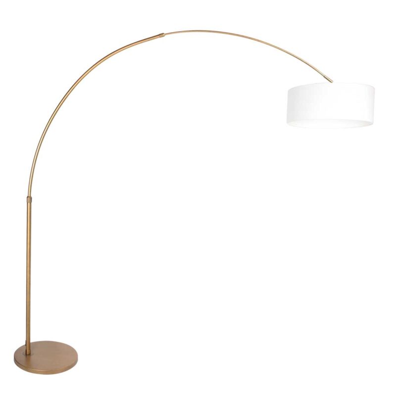 Lámpara bronce con pantalla de tela blanca Steinhauer Sparkled Light
