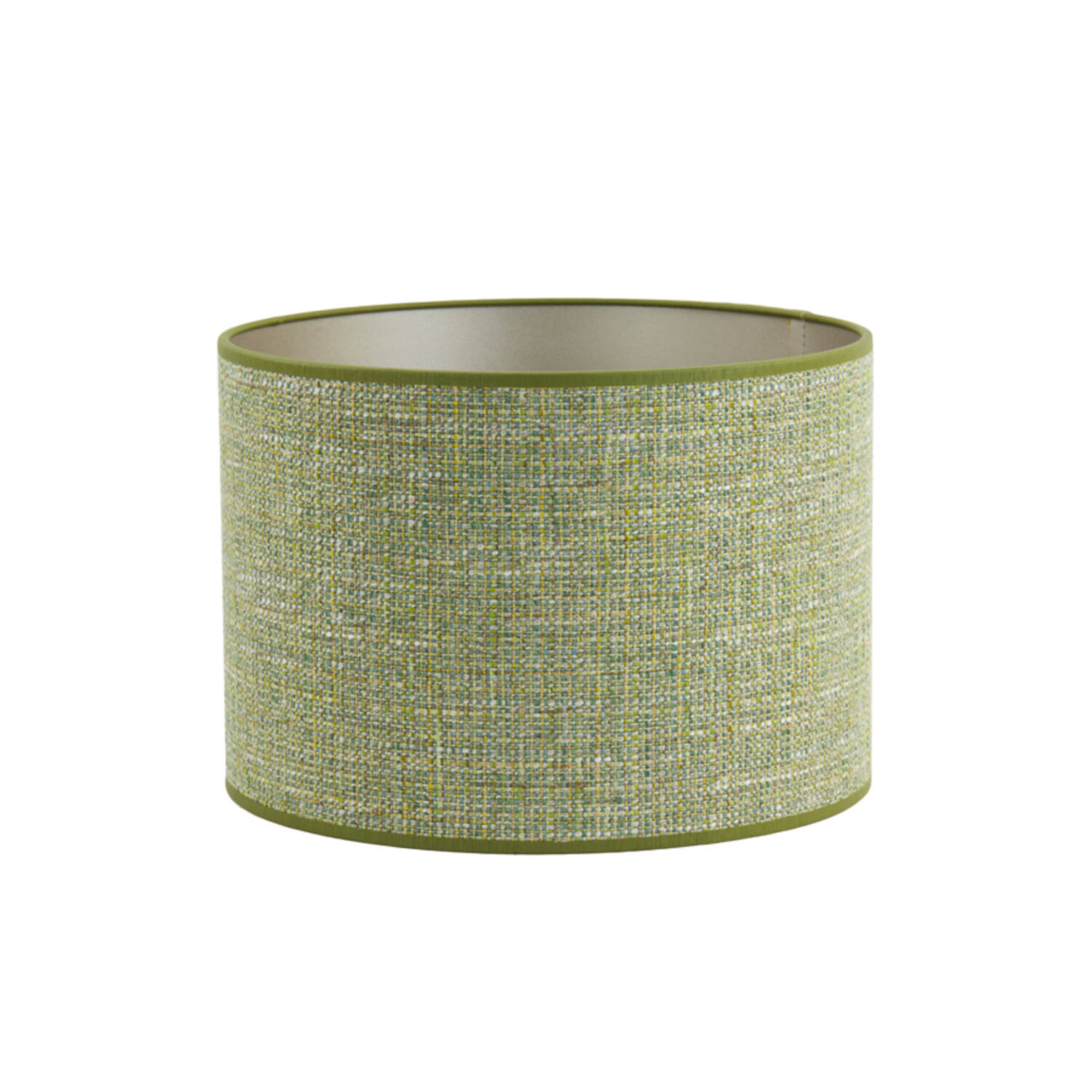 Pantalla de lámpara de tela verde cilindrica Light & Living Tweed