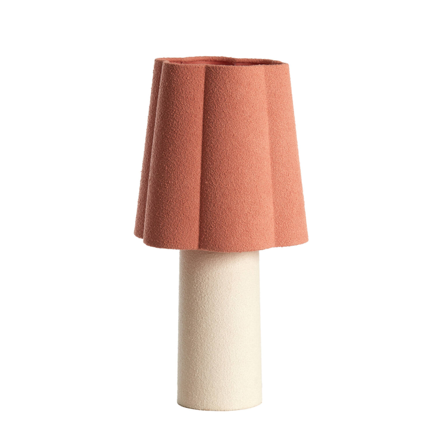 Lámpara con pantalla de tela rosa Light & Living Musaby – H. 50 cm