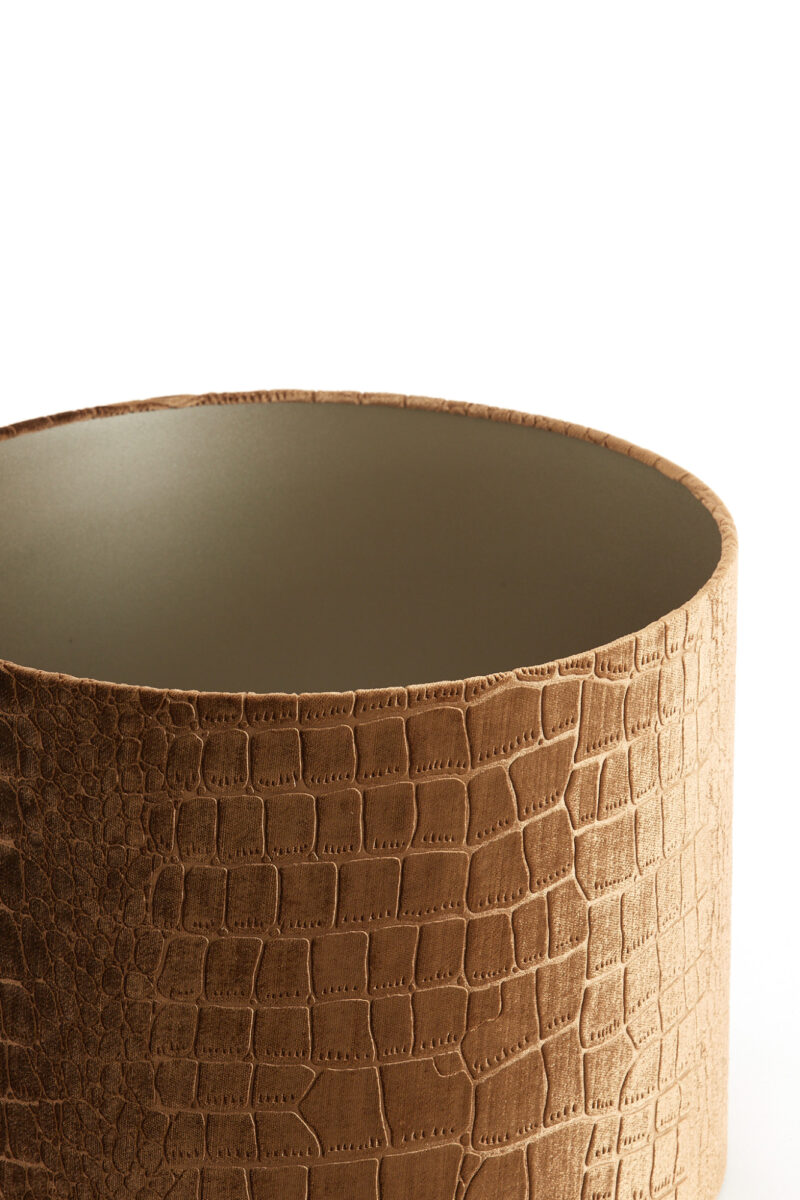 pantalla de lámpara de impresión de cocodrilo marrón Light & Living Praya - Ø 40 cm - Imagen 6