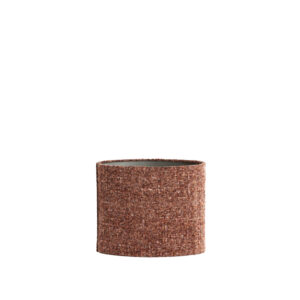 Pantalla de lámpara en forma cilíndrica de color marrón Light & Living Osire - H. 25 cm