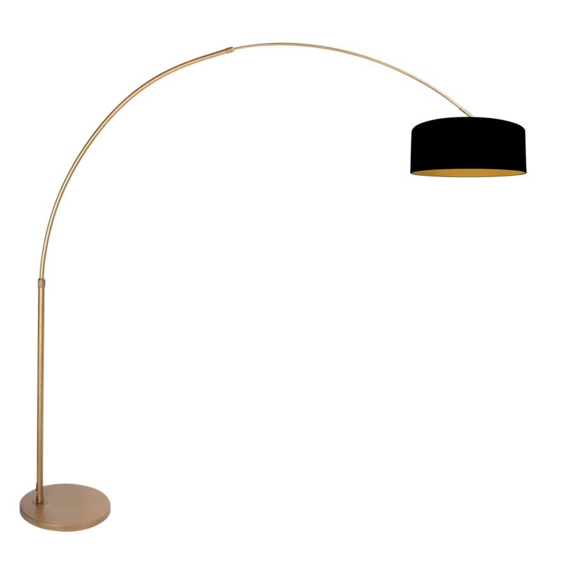 Lámpara clásica bronce con pantalla negra Steinhauer Sparkled Light
