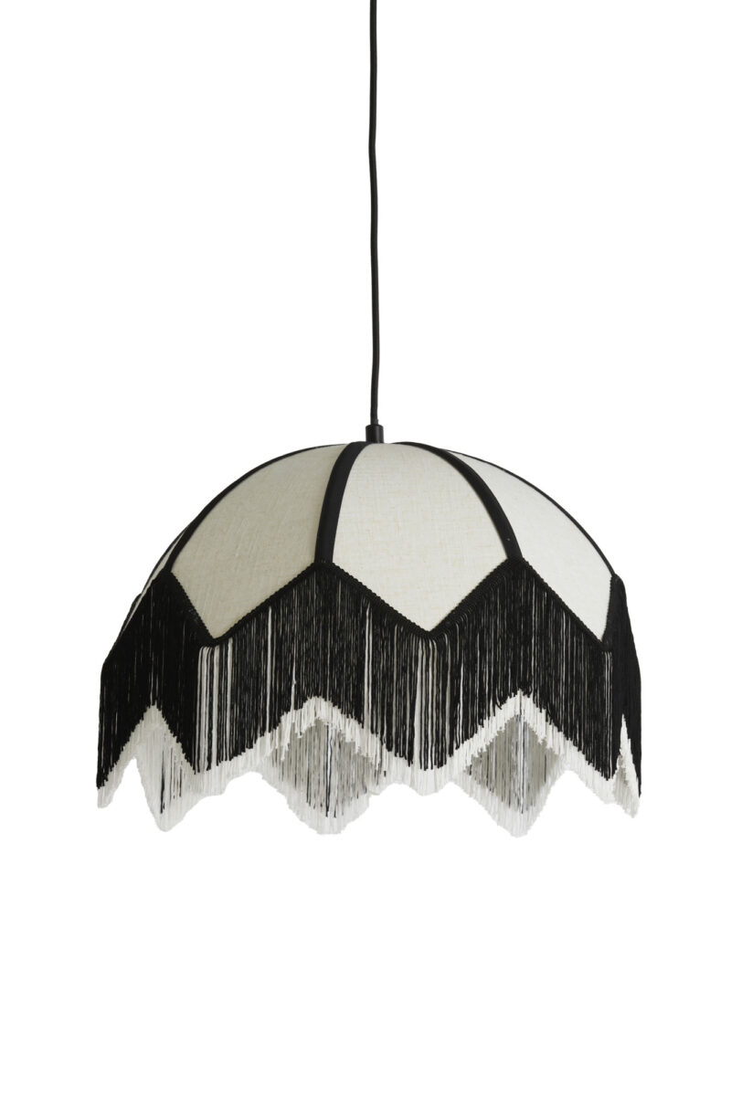 Lámpara negra colgante con flecos para un toque bohemio Light & Living Sulina - Ø 45 cm - Imagen 2