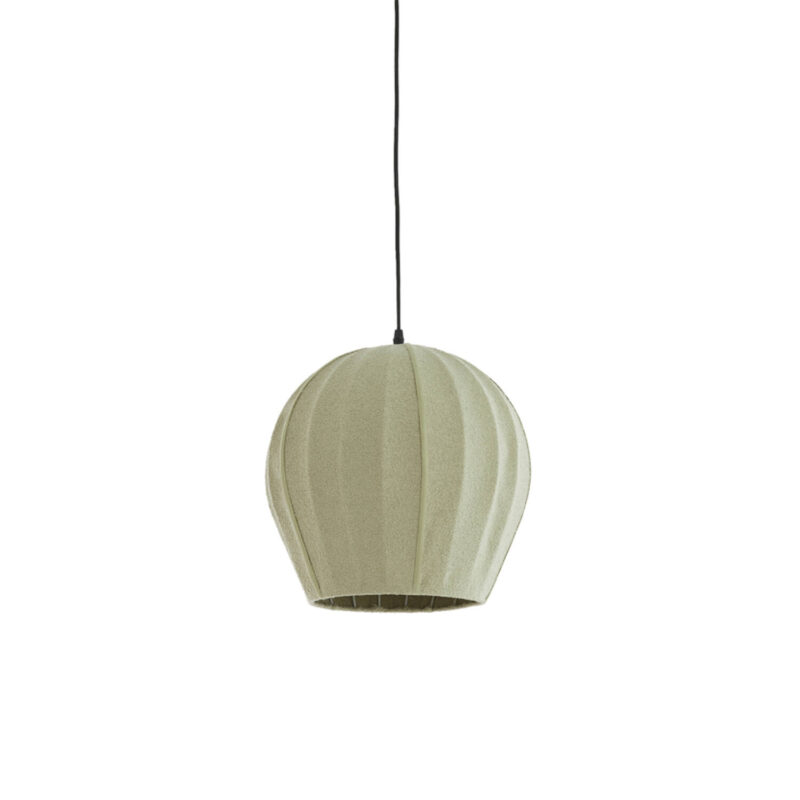 Lámpara colgante verde de tela con estilo tranquilo Light & Living Zagori - Ø 35 cm