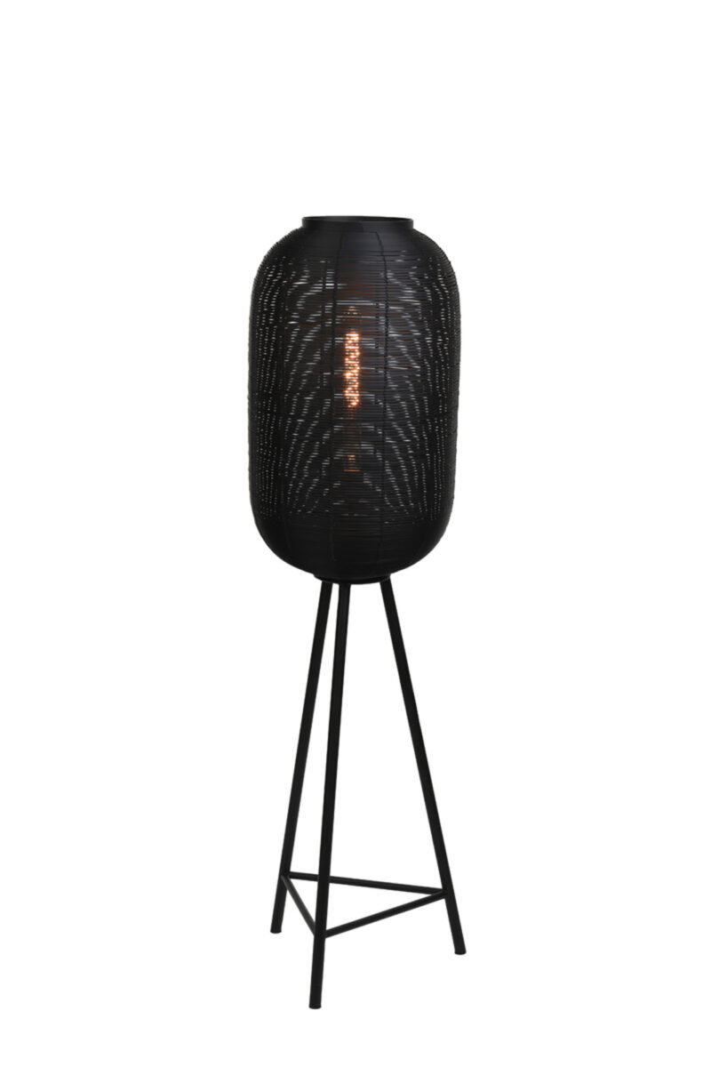 Lámpara de pie negra con base Light & Living Tomek – H. 136 cm - Imagen 3