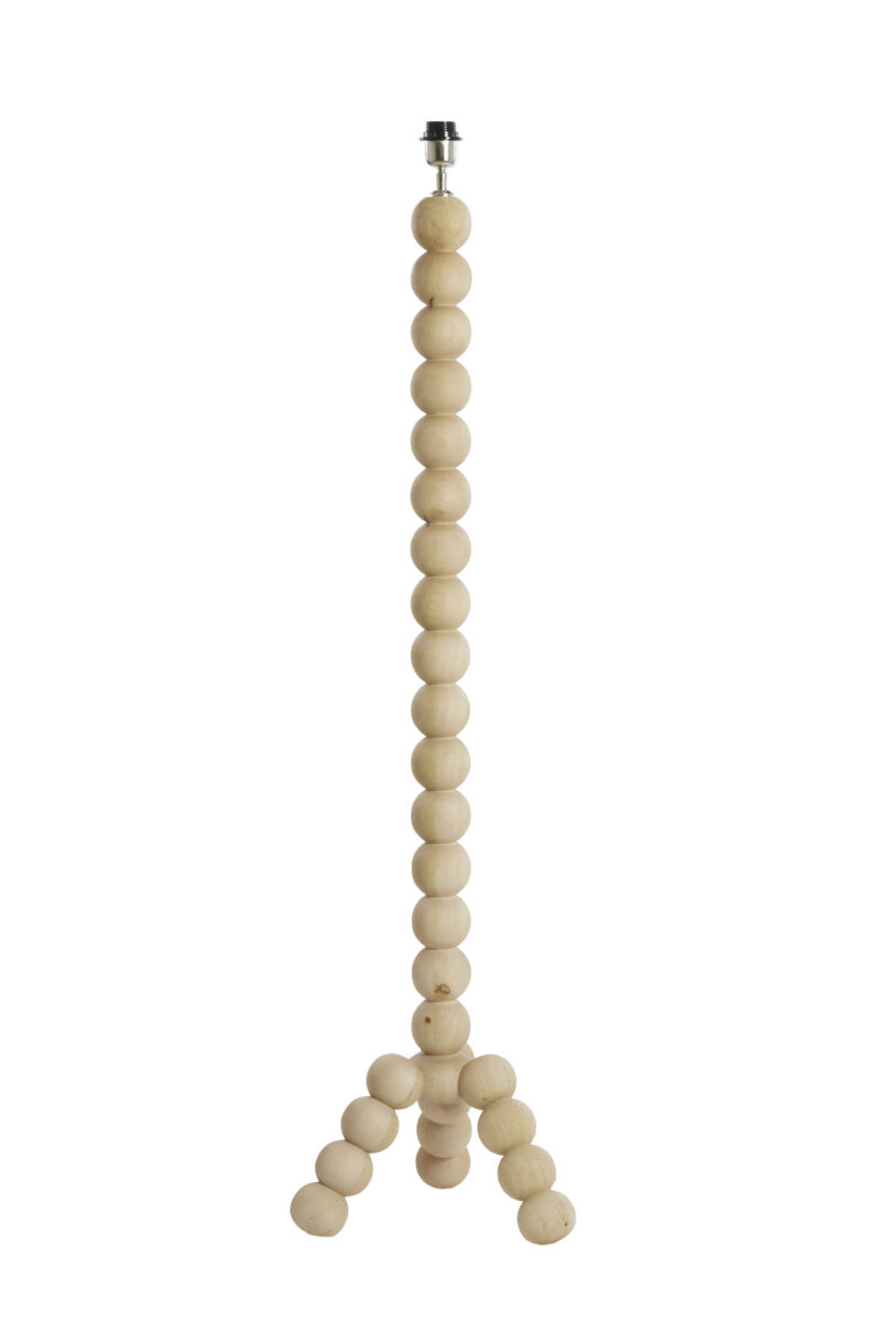 Base de lámpara de cuentas de madera Light & Living Veglio - H. 130 cm - Imagen 2