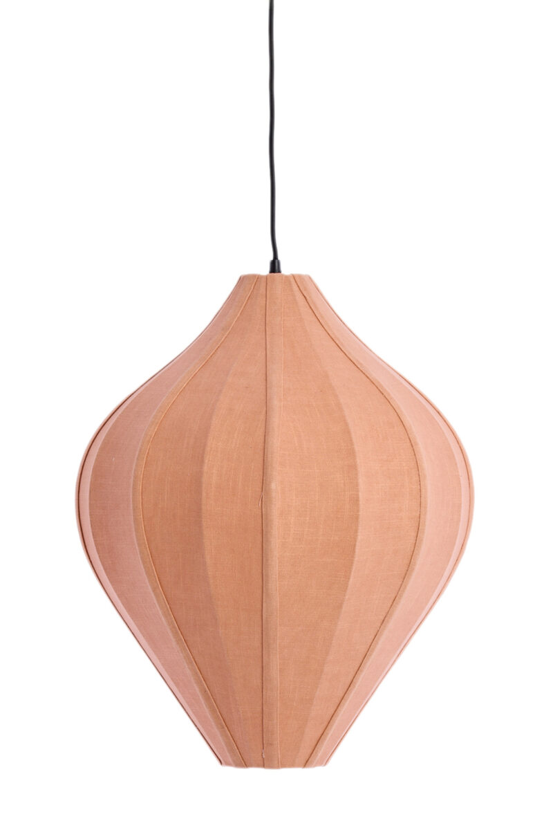 Lámpara colgante de tela color cobre con brillo cálido Light & Living Pasto - Ø 47 cm - Imagen 2