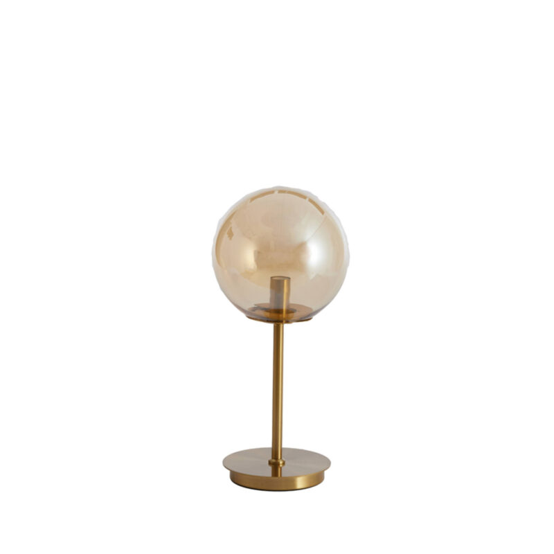 Lámpara de mesa de vidrio dorado Light & Living Medina – H. 43 cm