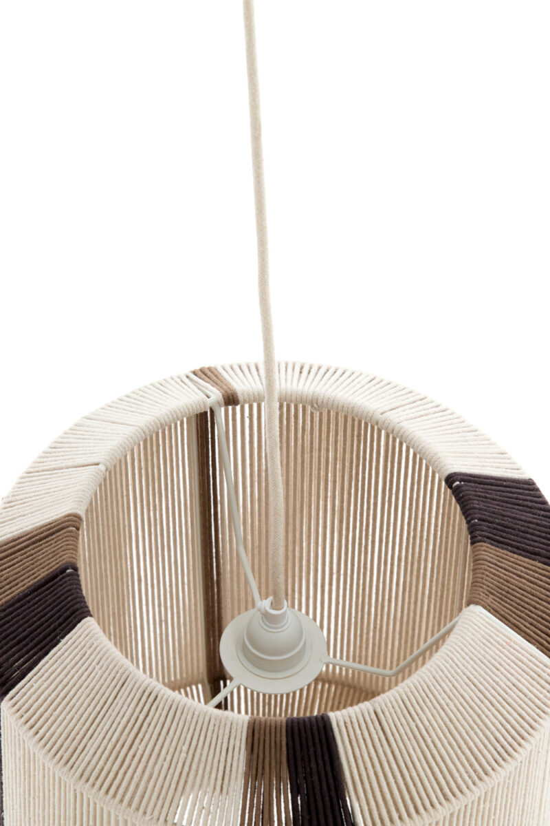 Lámpara colgante con tela rayada Light & Living Kozana - Ø 36 cm - Imagen 5