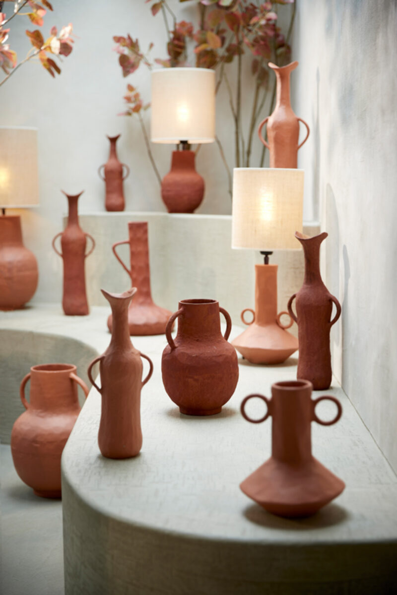 Lámpara de cilindro color beige Light & Living Sendai - Ø 25 cm - Imagen 4