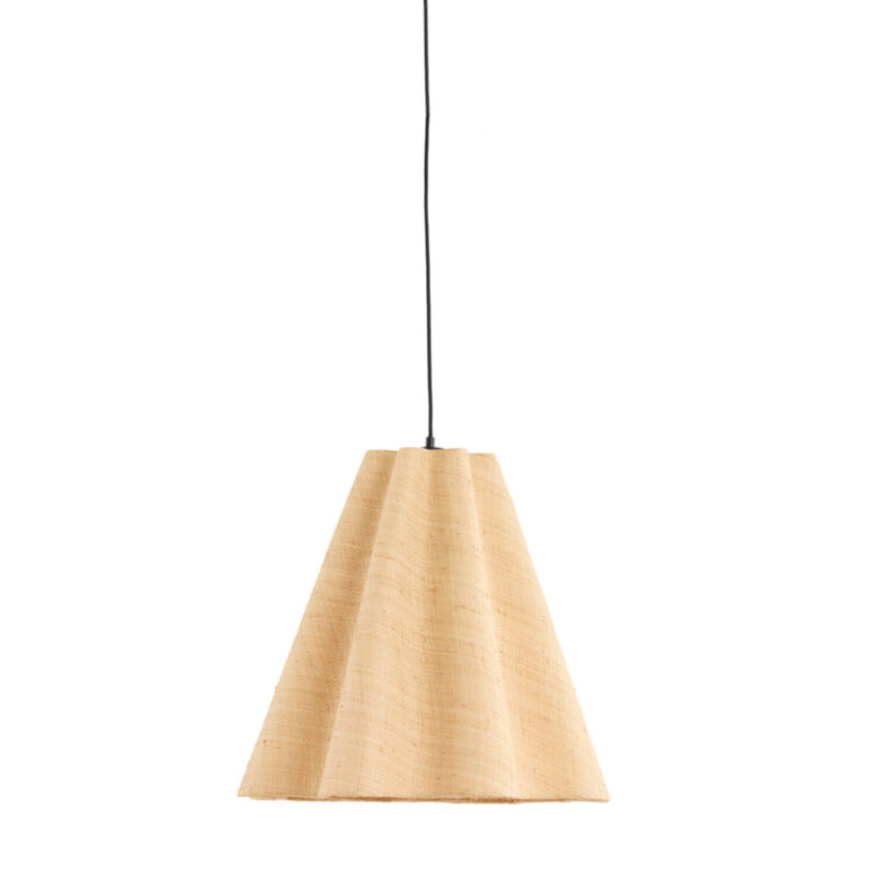 Lámpara colgante beige en forma de cono Light & Living Bezaha - Ø 50 cm