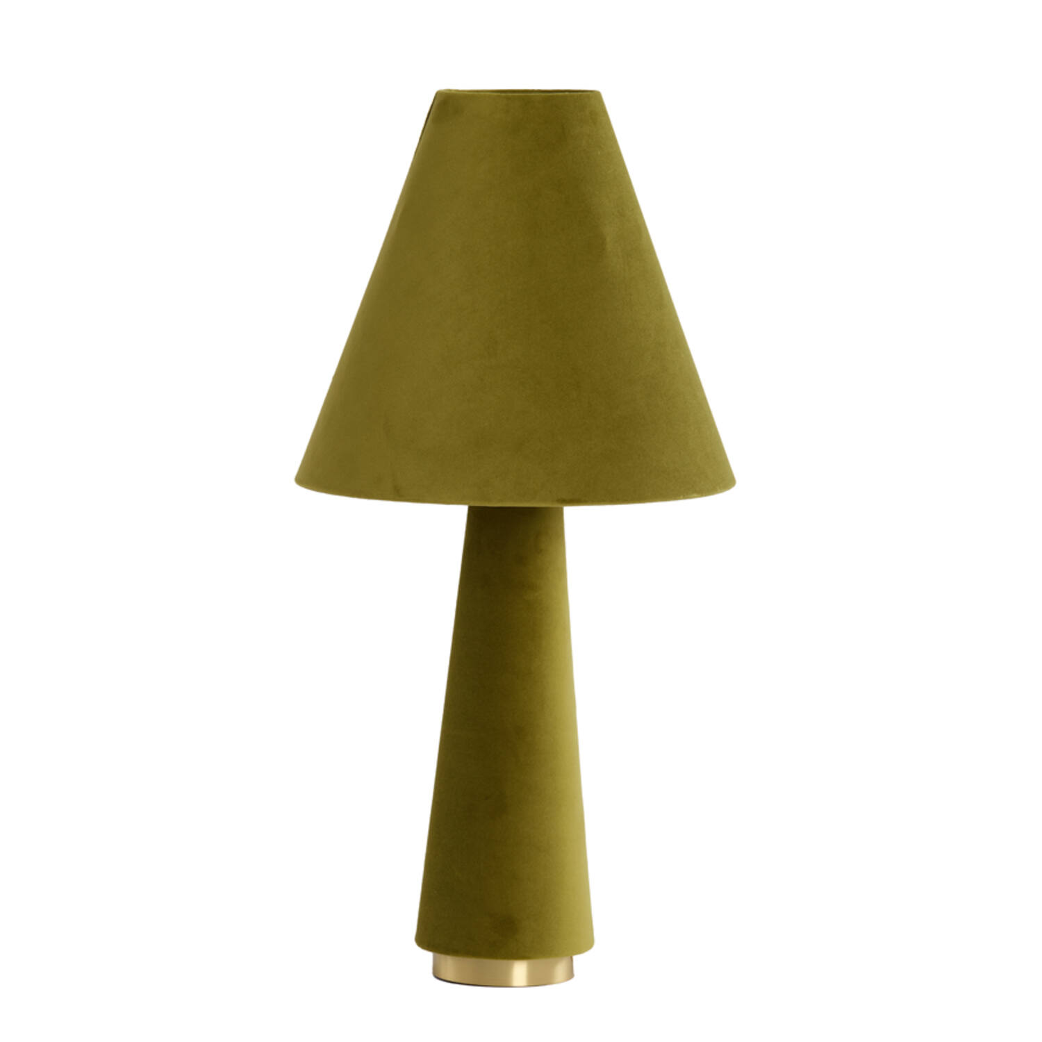 Lámpara de mesa verde oliva con pantalla de tela Light & Living Devia - H. 61 cm