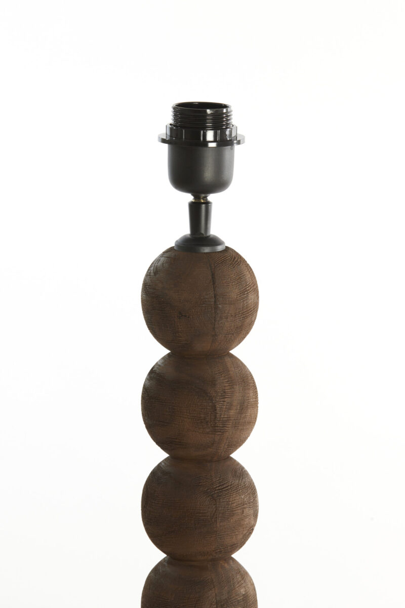 Base de lámpara de madera en forma de bola Light & Living Veglio - H. 130 cm - Imagen 3