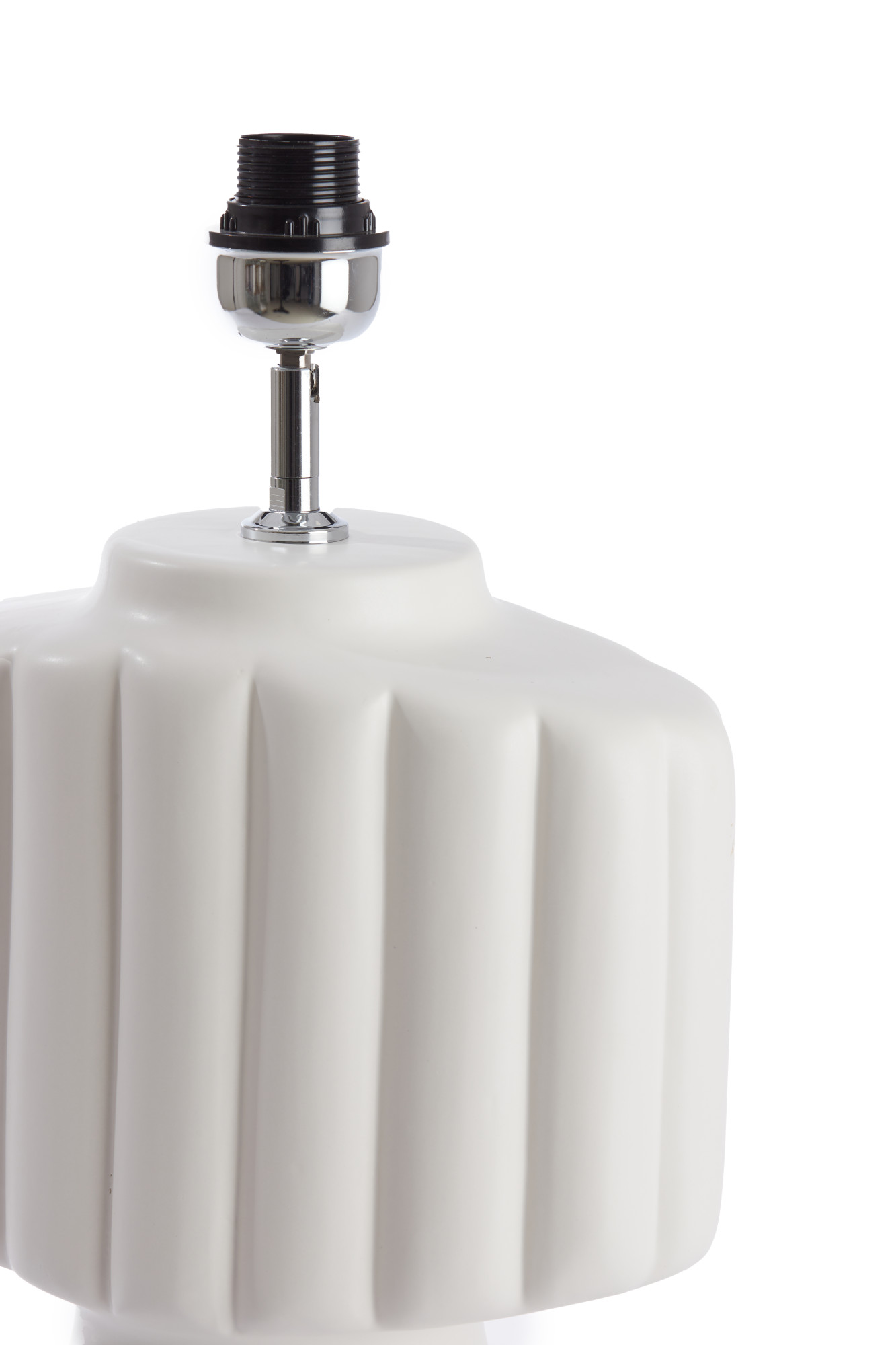 Base de lámpara cerámica blanca acanalada Light & Living Gandara - Imagen 6