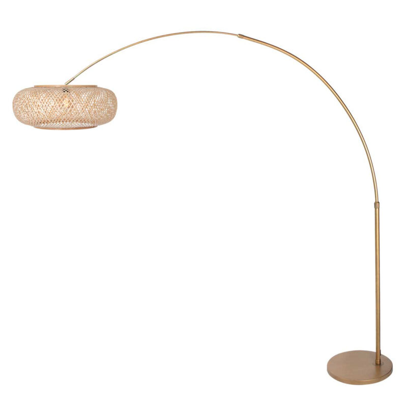 Lámpara clásica bronce con pantalla de bambú Steinhauer Sparkled Light - Imagen 2