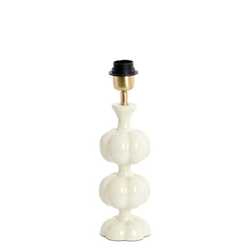 Base de lámpara de cerámica blanca para crear ambiente Light & Living Caldas - H. 29 cm
