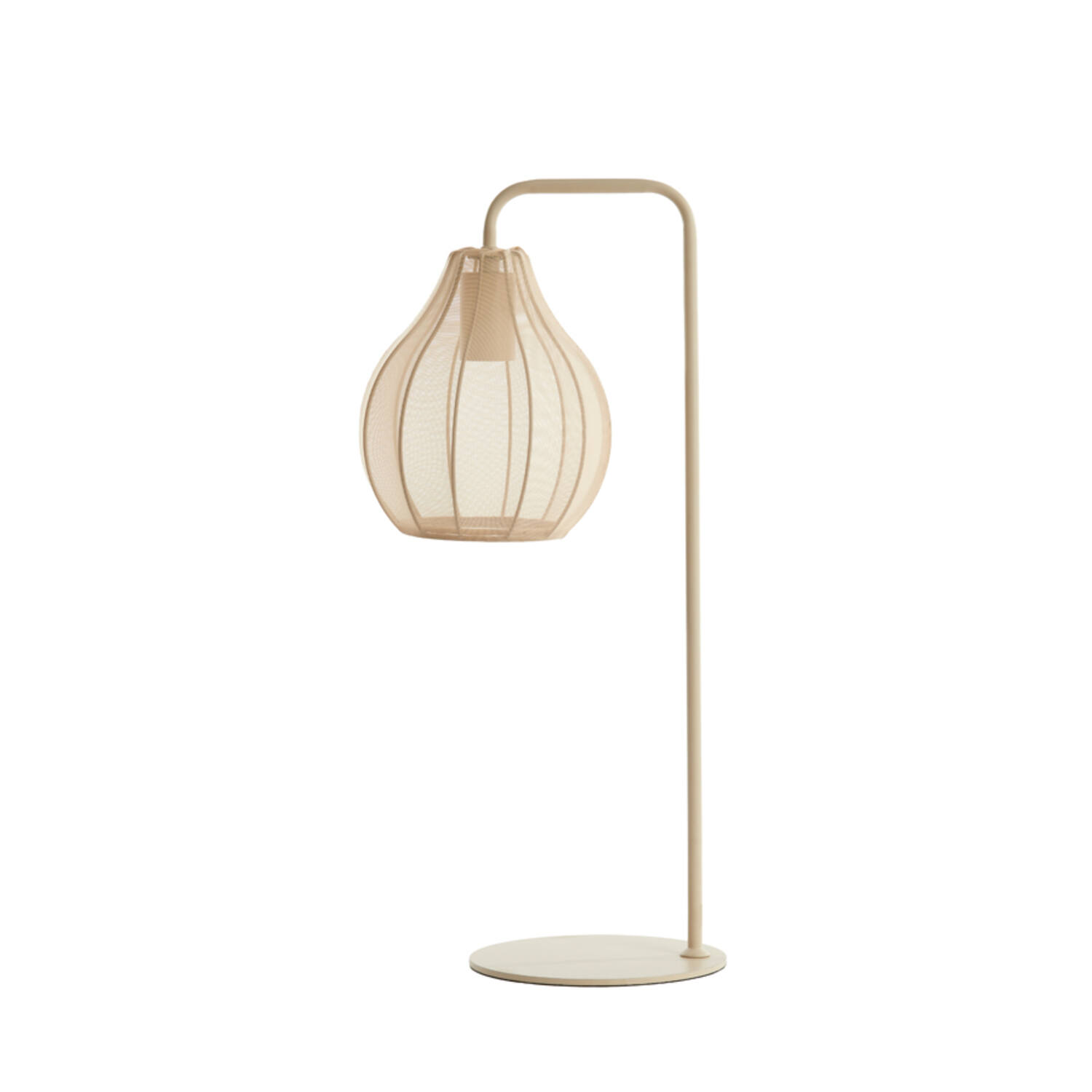 Lámpara de mesa beige con estructura de varillas Light & Living Elati - H. 60,5 cm